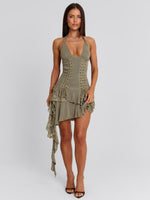 Jaquie Mini Dress Khaki