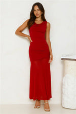 Honey Drizzle Mesh Maxi Dress