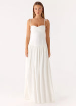 Giovanna Linen Maxi Dress - White