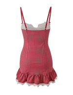 Emmaline Mini Dress - Red Gingham