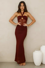 Irresistible Style Mesh Halter Maxi Dress