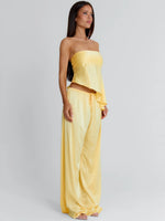 Clovelly Satin Top Yellow