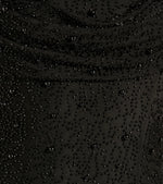Klara Cowl Neck Faux Pearl Bead Column Dress