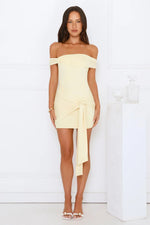 Petals And Moonlight Off Shoulder Mini Dress