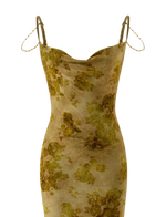 SPARROW MAXI DRESS - GREEN BURNOUT