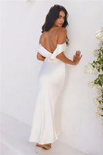 Precious Pearl Satin Maxi Dress