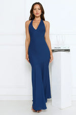 Polished Edge Halter Maxi Dress