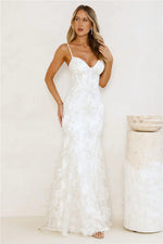 On The Silver Screen Sequin Maxi Dress Off White