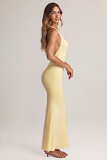 Modal Halterneck Maxi Dress in Lemon Sherbet