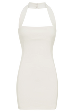 Amelita Suiting Halter Mini Dress - Ivory
