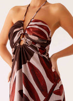 Ramona Linen Maxi Dress - Cinnamon Palm