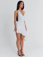 Ziva Mini Dress White Polka Dot
