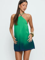 Nichole Halter Mini Dress Green