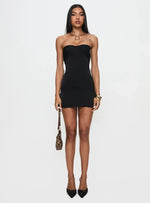 Irena Strapless Mini Dress Black