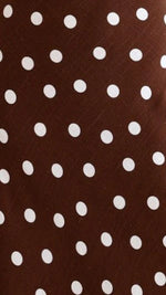 Rayne Maxi Dress - Brown/White Polka