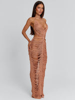 Kaelani Maxi Dress Rose Gold