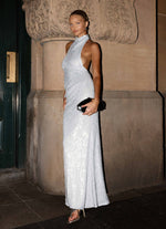 Kaida Sequin Maxi Dress - Misty Blue