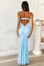 Chasing Midnight Lace Maxi Dress