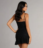 Late Night Spark Rhinestone Mini Dress