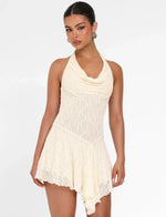Fiorella Mini Dress - White : Lace : Cream