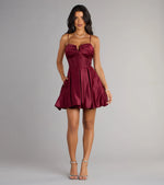 Joelle Satin Corset Skater Dress