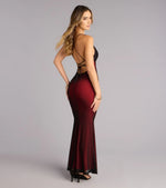 All Eyes Lace Trim Mermaid Maxi Dress