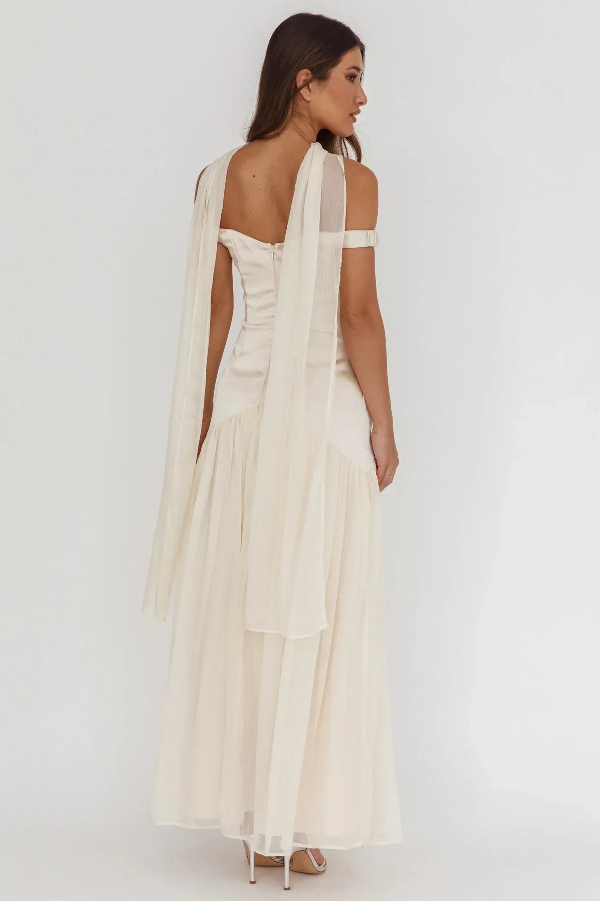 Kaycee Drop Waist Maxi Dress Champagne