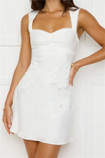 Exotic Flair Satin Mini Dress