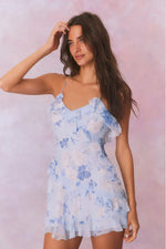 Lomina Heirloom Print Silk Mini Dress