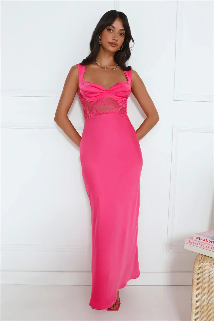 Permission To Party Satin Maxi Dress