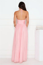 Hibiscus Hues Halter Maxi Dress