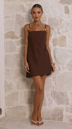 Kelsea Mini Dress - Chocolate