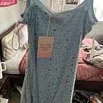 HELLO MOLLY Extra Diamonds Mesh Mini Dress White
