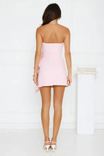 Chic Essence Strapless Mini Dress Pink
