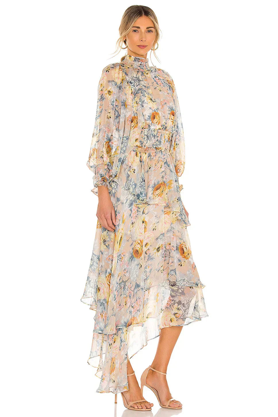 ASTRID Skirtfloral printlong sleeve dress
