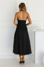 Disco Daze Halter Midi Dress
