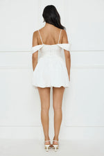 Poolside Perfect Off Shoulder Bubble Mini Dress White