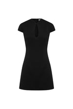 VIENO KEYHOLE FITTED MINI DRESS - BLACK