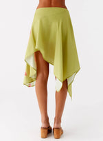 Kia Low Rise Asymmetrical Midi Skirt - Jungle Floral