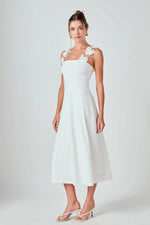 Rosette Shoulder Maxi Dress