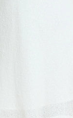 Rowella Mini Dress - Faux Feather Bell Sleeve Dress in White