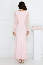 Love Chaser Mesh Long Sleeve Maxi Dress