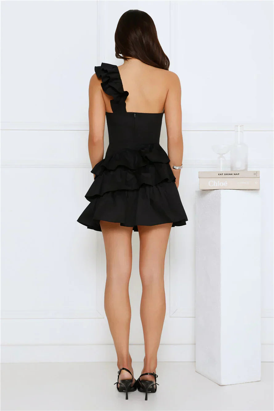 Precious Time One Shoulder Mini Dress