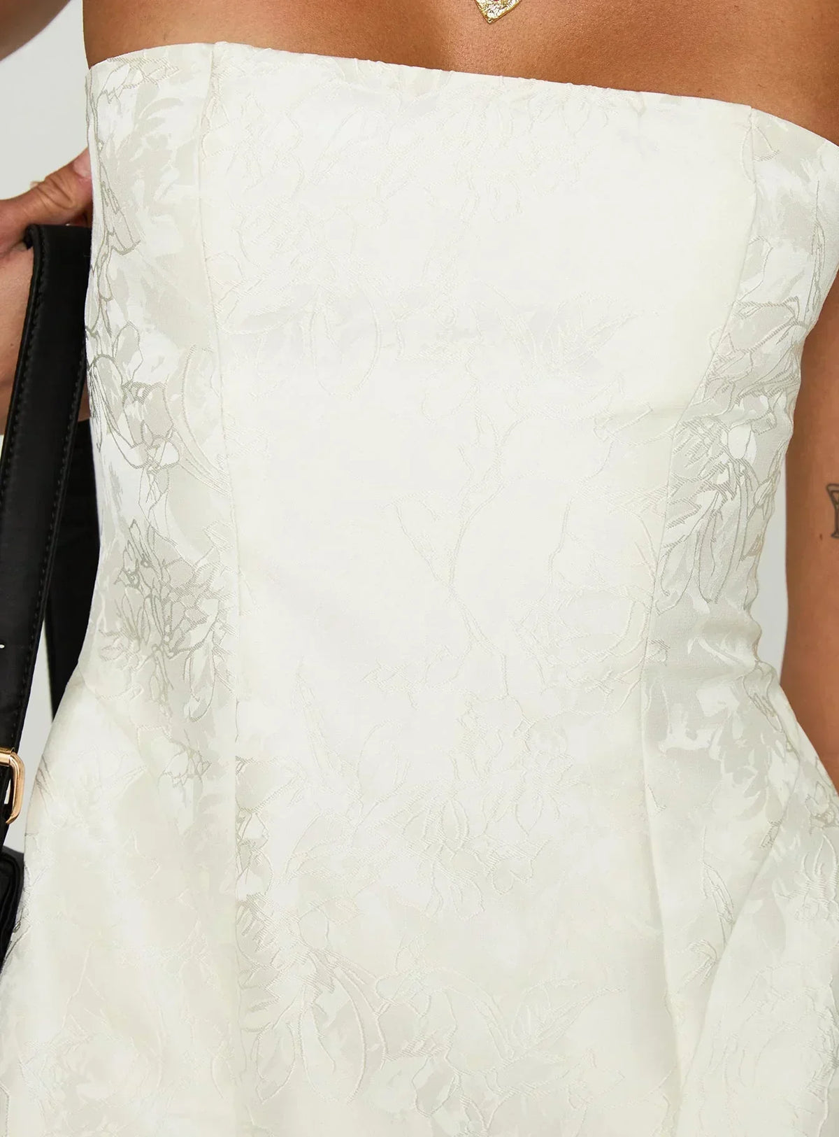 Heaven Sent Strapless Mini Dress White