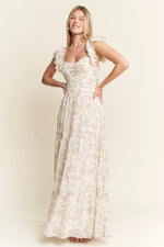 Jade By Jane Full Size Ruffle Sleeve Tiered Maxi Dress Plus Size