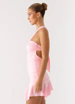 Not Your Fan Cut Out Mini Dress - Pink