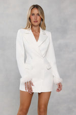 Dress To Glow Blazer Mini Dress White