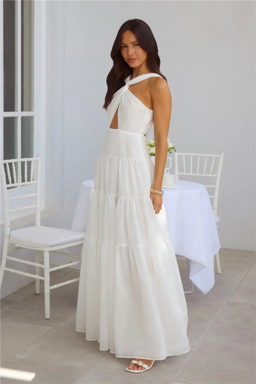 Shell Seekers Maxi Dress White