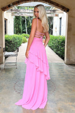 Anais Tiered Ruffle Maxi Dress - Pink