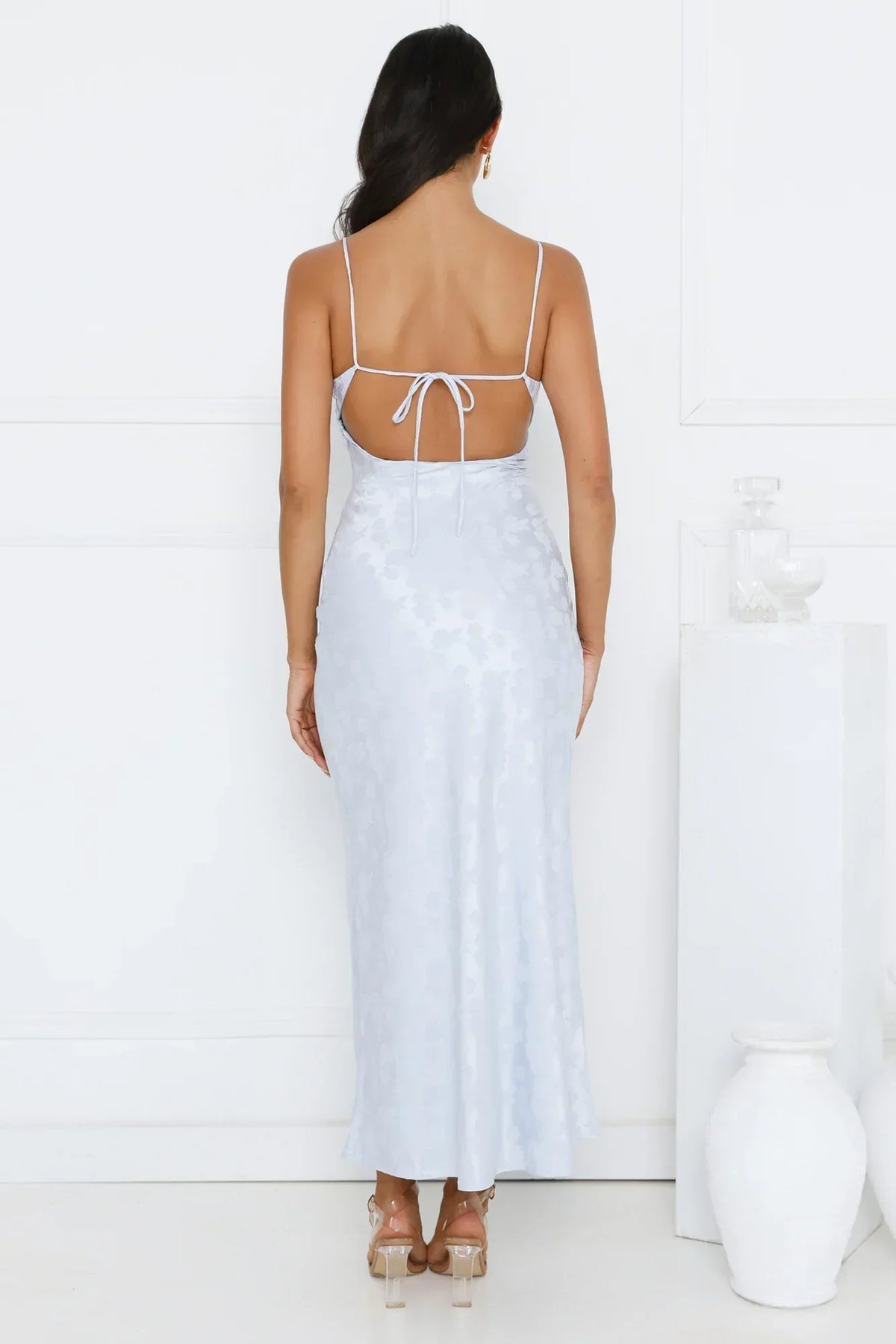 Floral Kiss Satin Maxi Dress